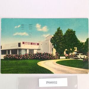 Vtg Linen Postcard The Radio Night Club Restaurant Fort Lauderdale Florida 1951